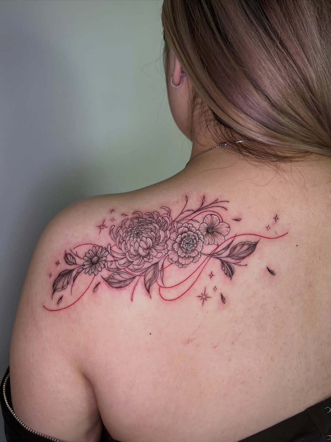 Tattoo by @catgirltattoo — fine_line, black_and_grey