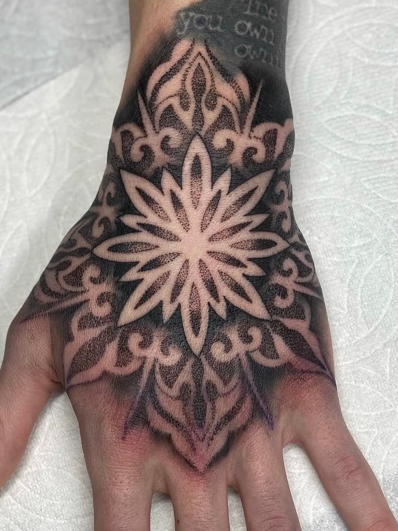 Tattoo by @keishanicole.tattoo β geometric, dotwork