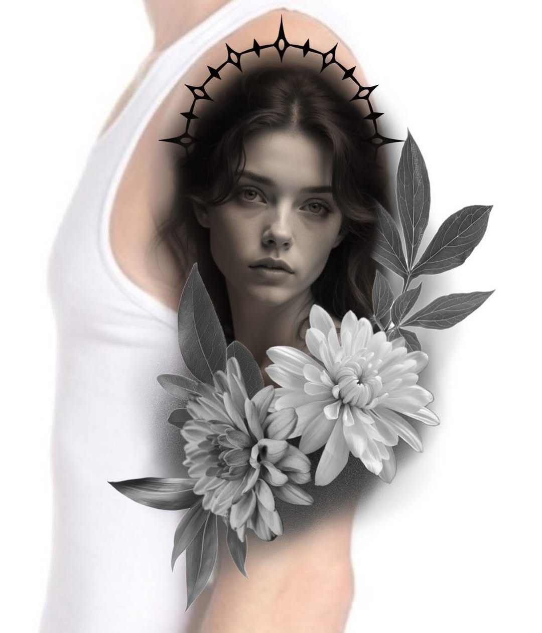Tattoo by @trixiehg.tattoo — realism, black_and_grey