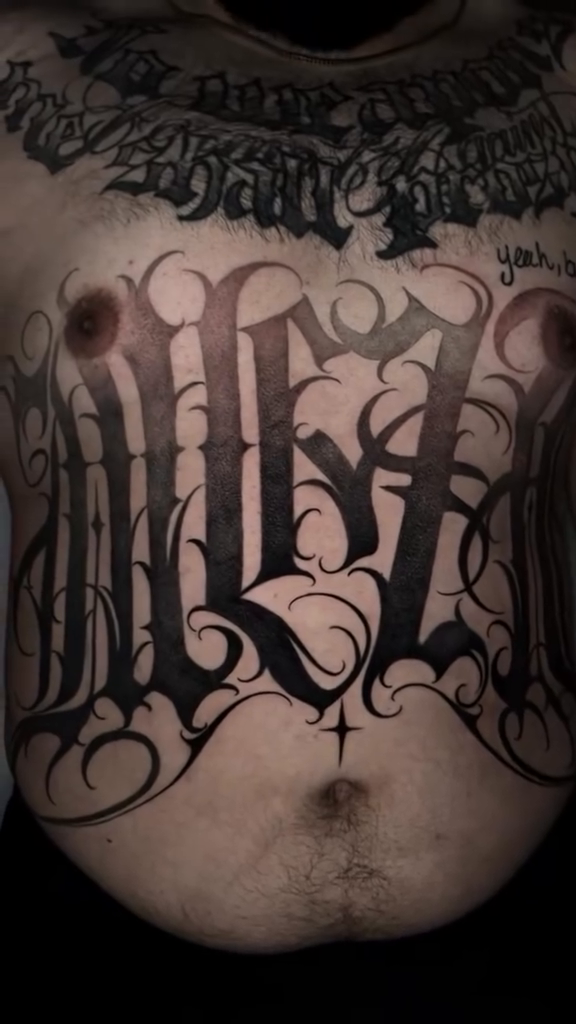 Tattoo by @tattoohaze — blackwork, lettering_script