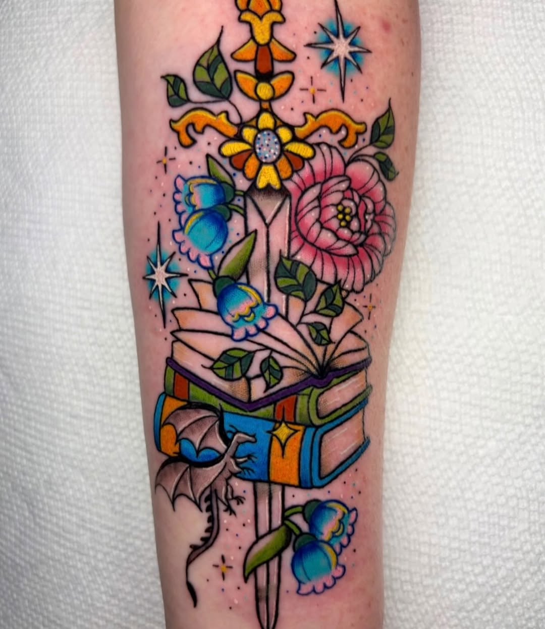 Tattoo by @alenamcdarling — illustrative, new_school