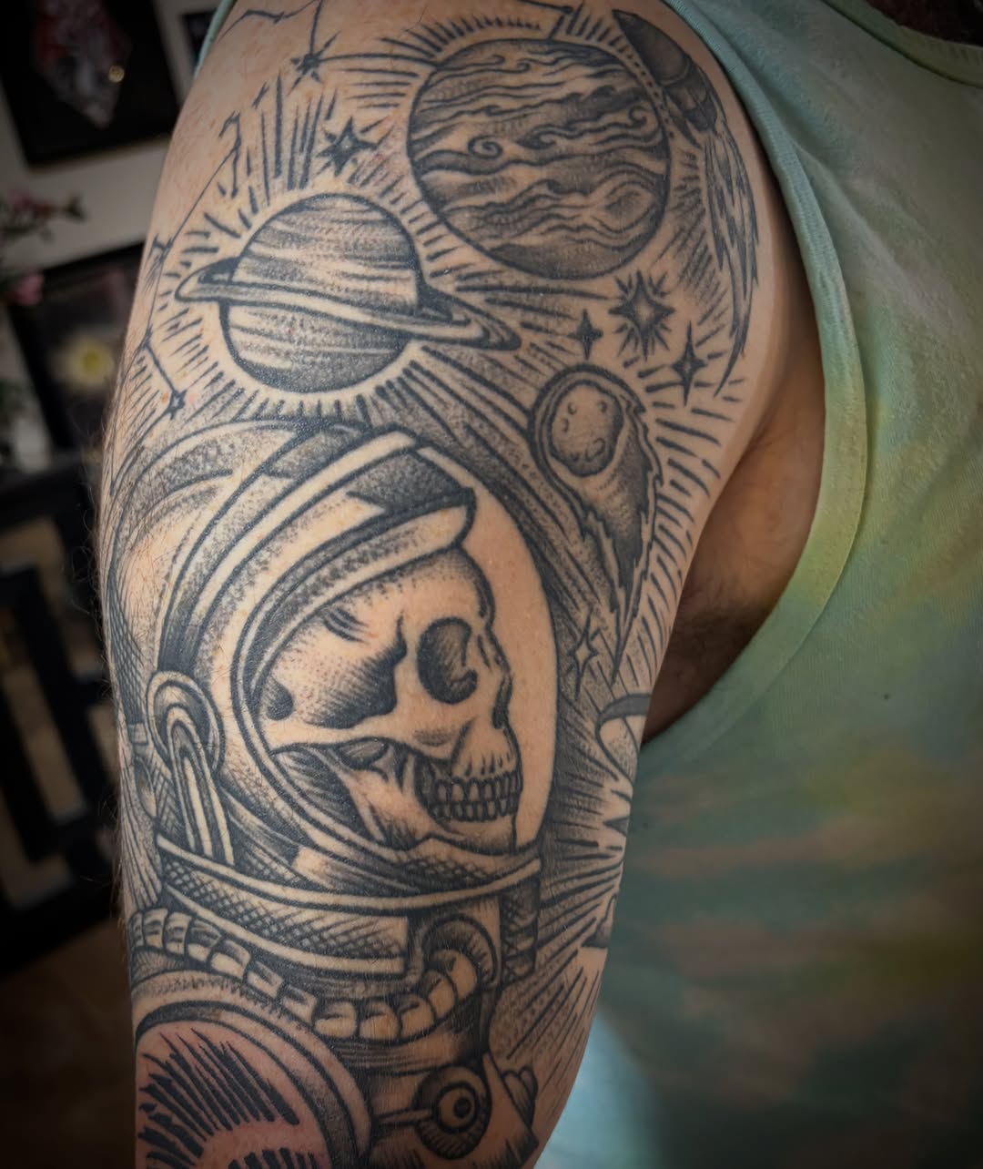 Tattoo by @theblackdottattoo — black_and_grey, realism