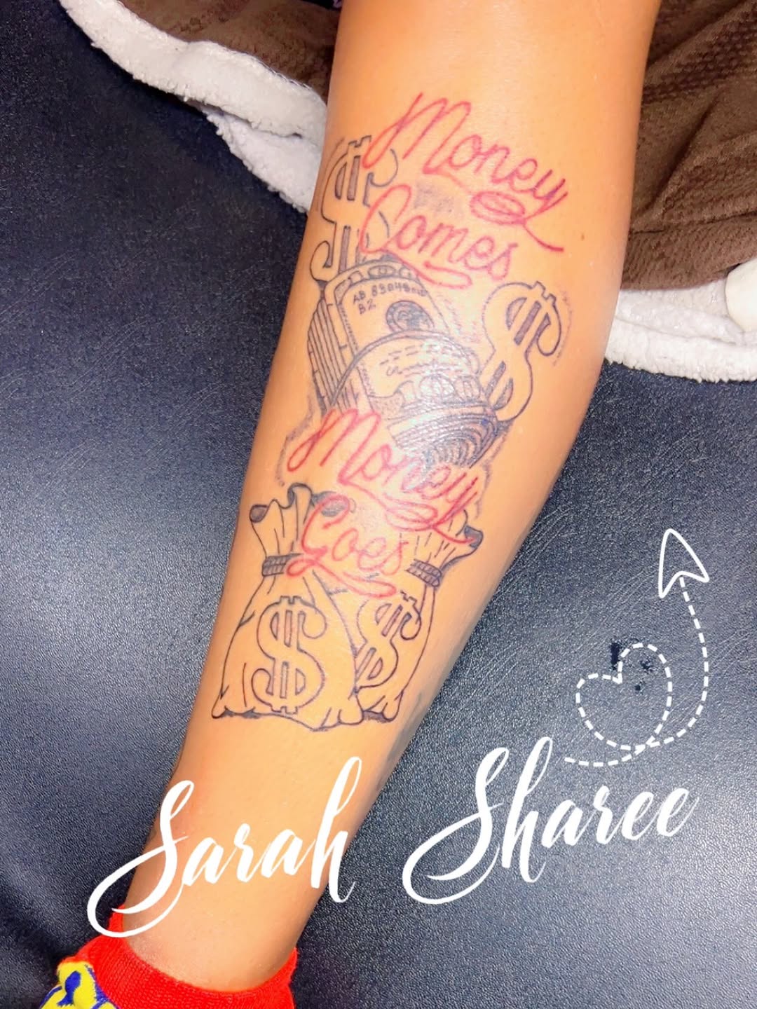 Tattoo by @sarahsshop822 — lettering_script, illustrative