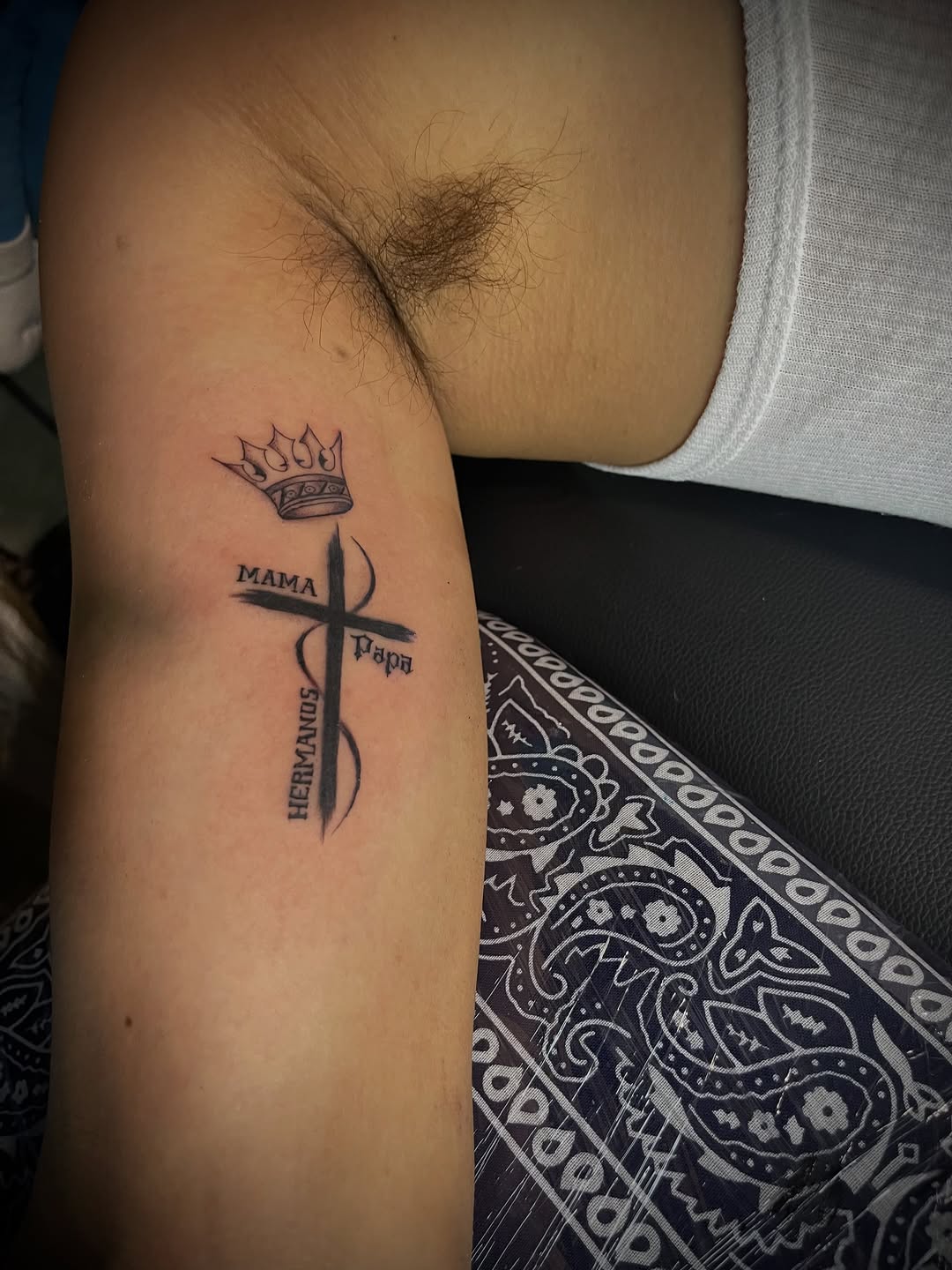 Tattoo by @tusanchotattoos_lv โ lettering_script, illustrative