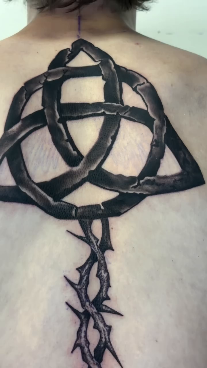 Tattoo by @calebcoleyy — blackwork, illustrative