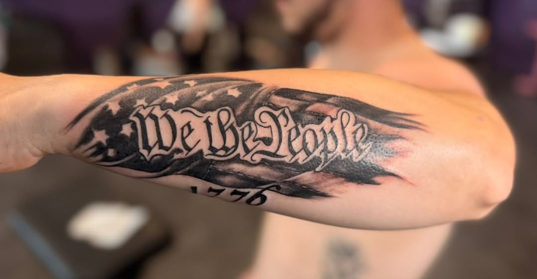 Tattoo by @boeshane — lettering_script, black_and_grey