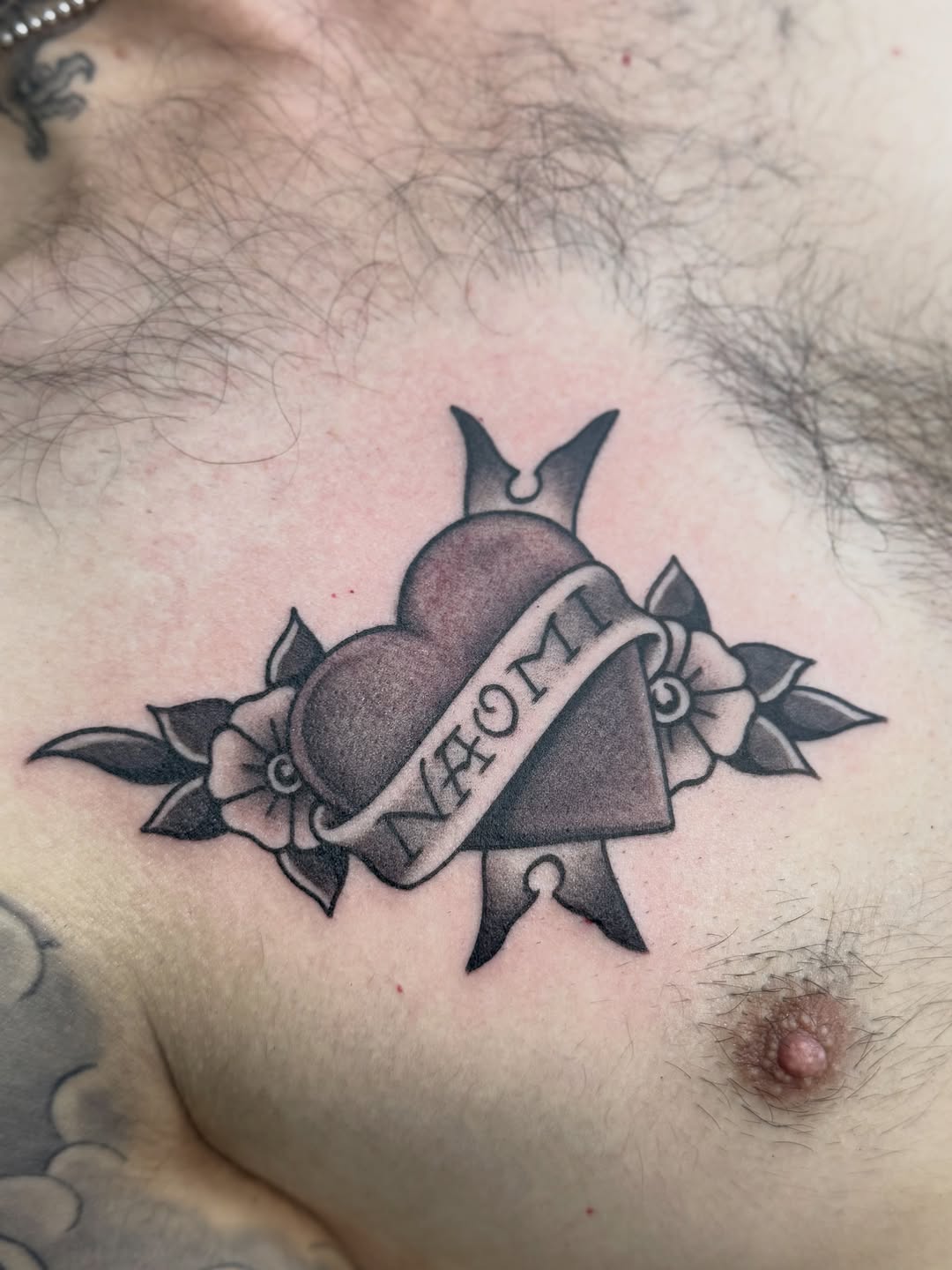 Tattoo by @ernie_portcity — american_traditional, lettering_script