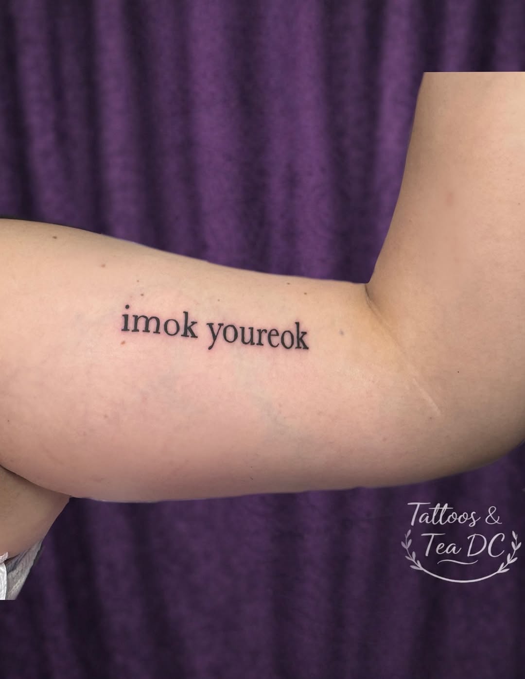 Tattoo by @tattoosandteadc — lettering_script, fine_line