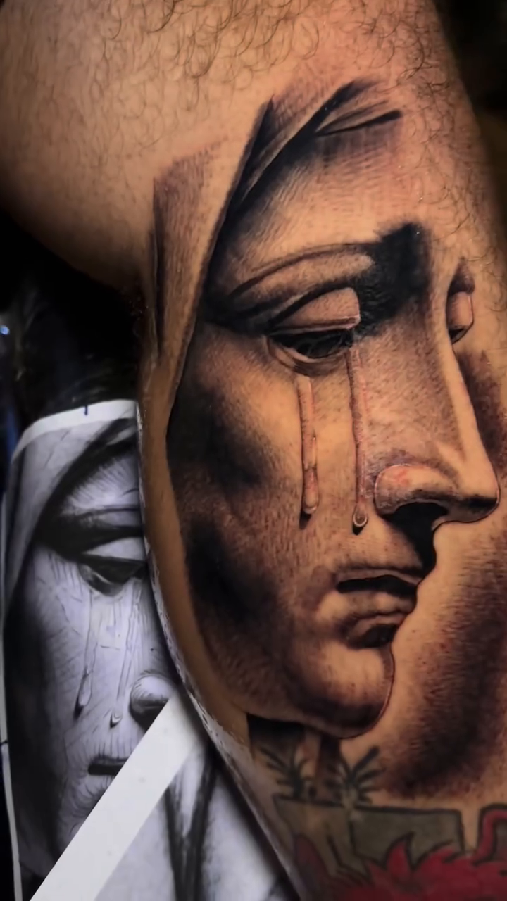 Tattoo by @chenzotattoos — realism, black_and_grey