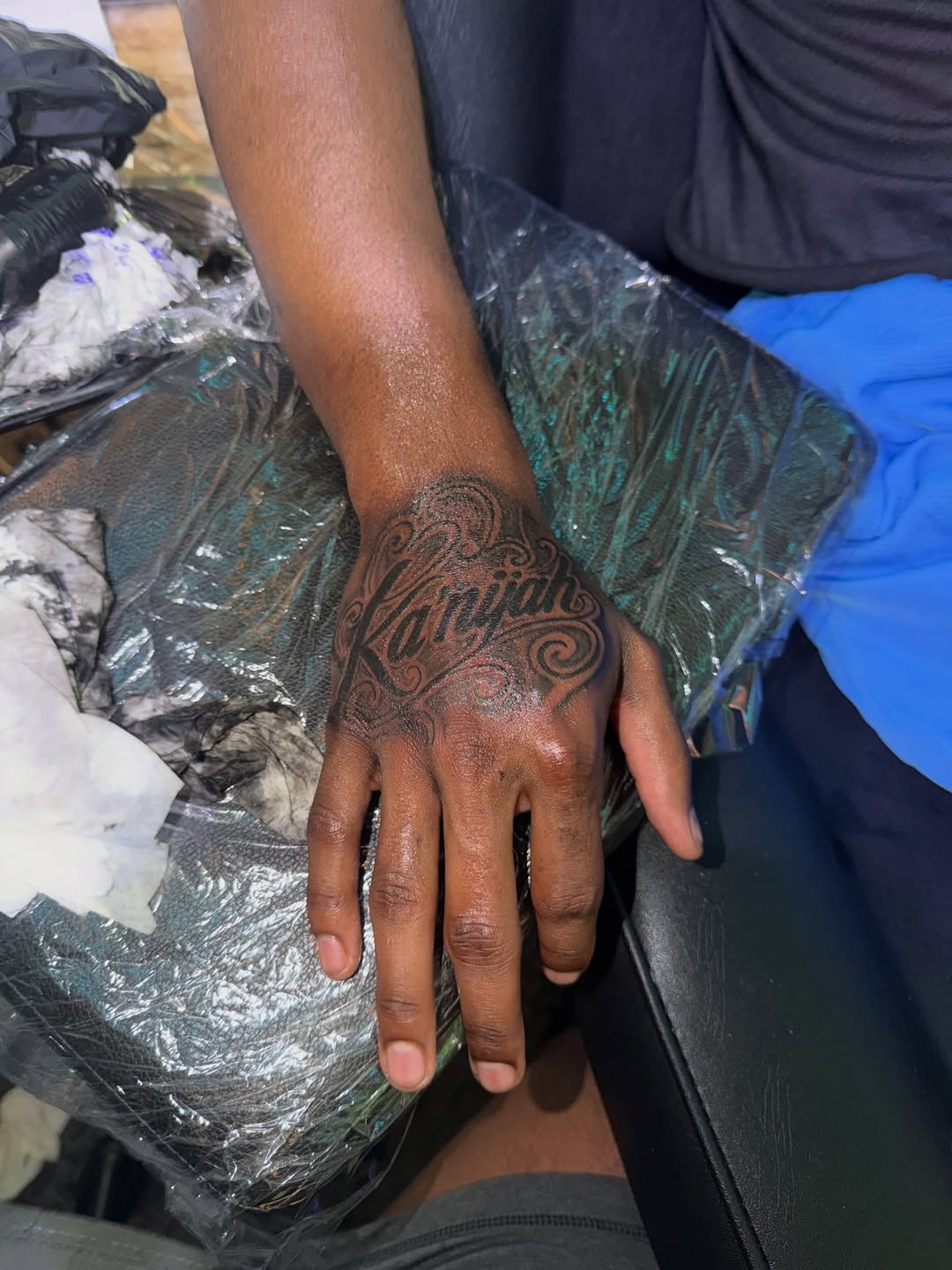Tattoo by @richmetre_ β lettering_script, ornamental