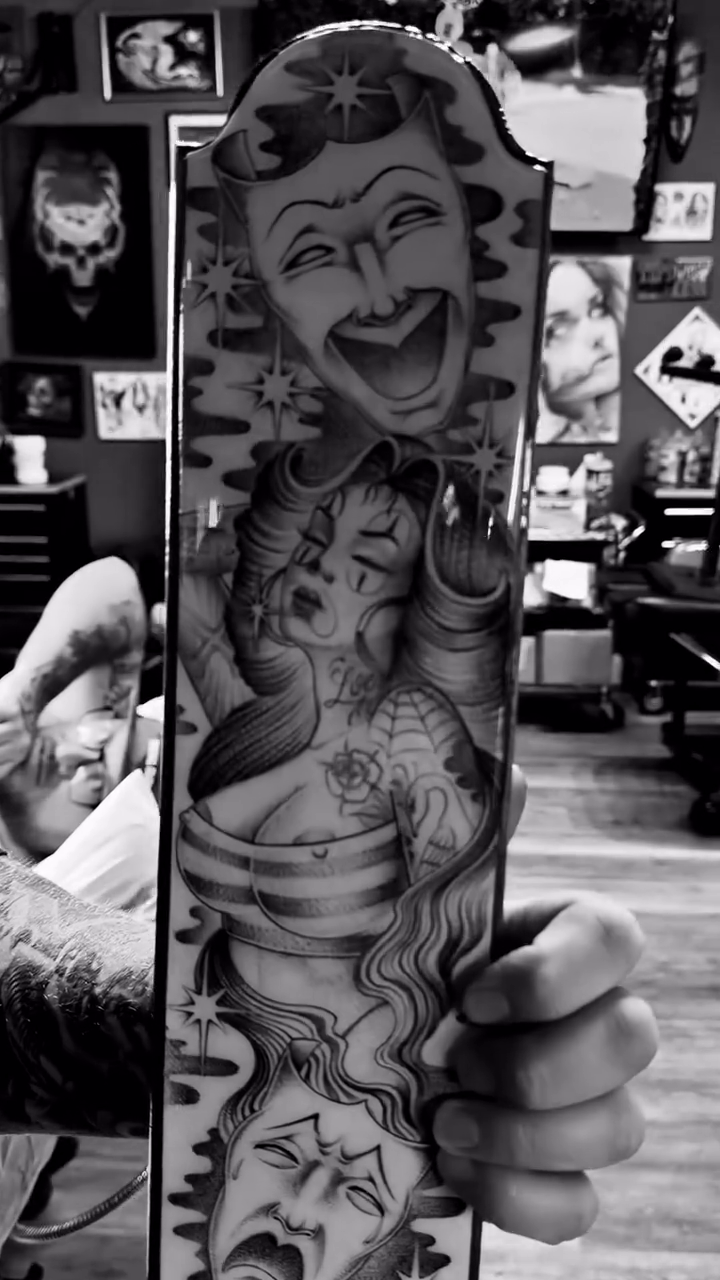 Tattoo by @bigstevelewis — black_and_grey, illustrative