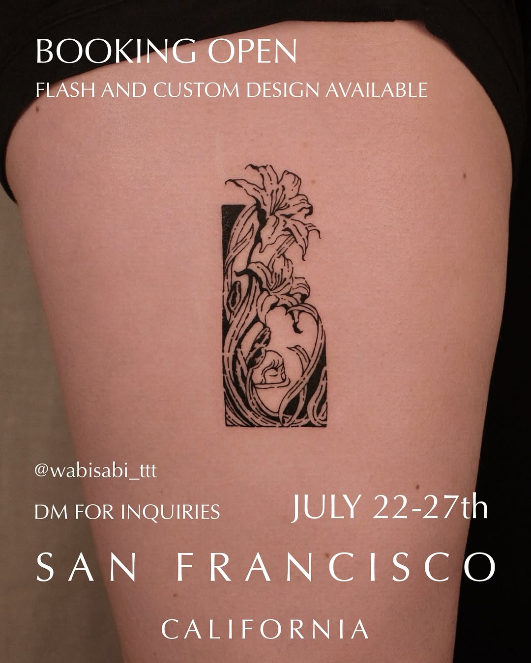 Tattoo by @wabisabi_ttt — illustrative, blackwork