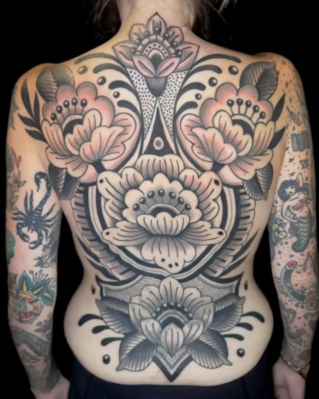 Tattoo by @alliemarietattoos — neo_traditional, black_and_grey