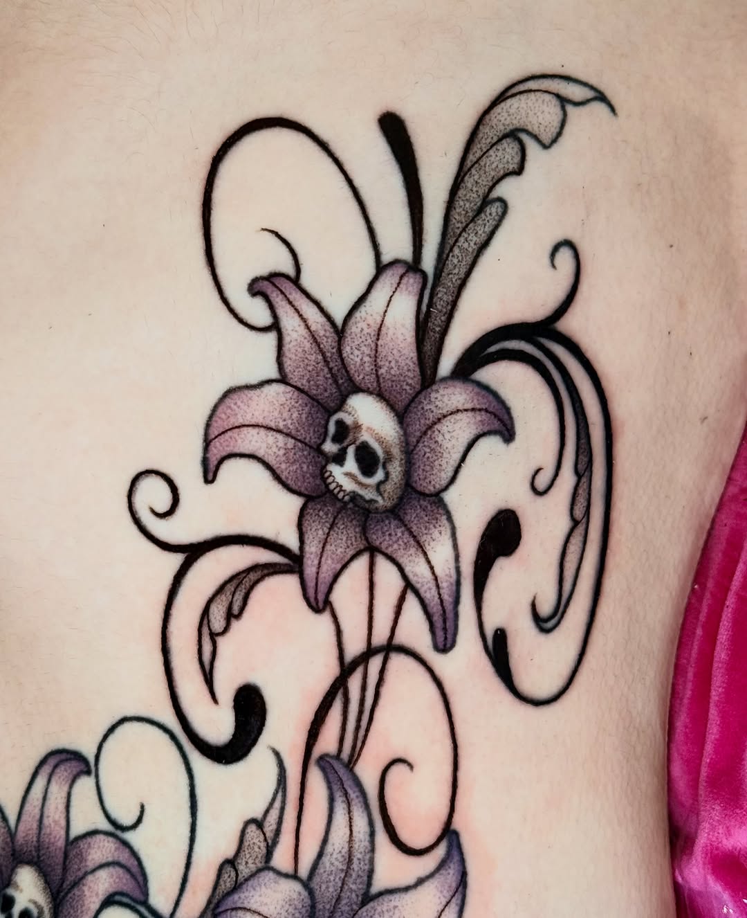 Tattoo by @miachristattoo — dark_realism, black_and_grey