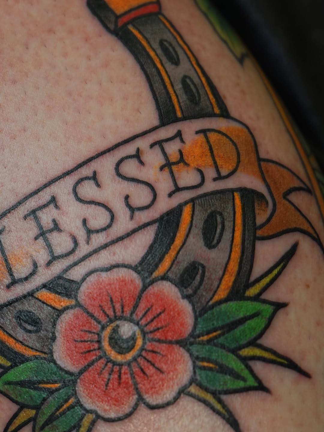 Tattoo by @tylerharringtontattoos — american_traditional, lettering_script