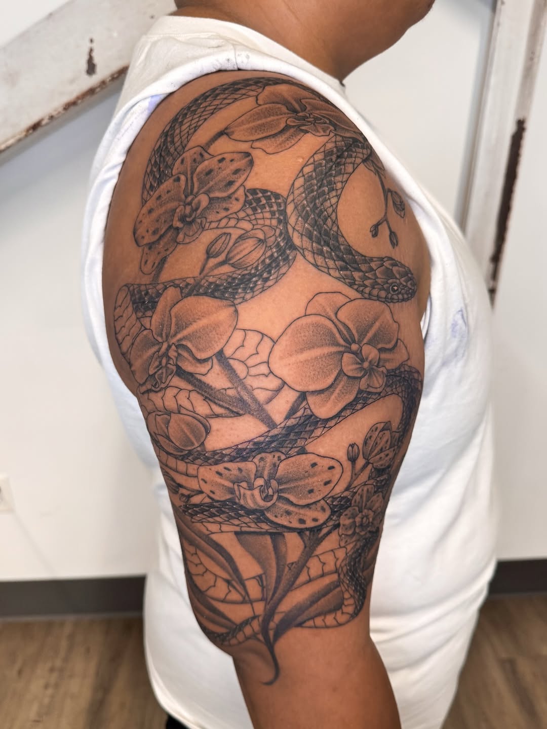 Tattoo by @nudylicioustattoos — black_and_grey, realism
