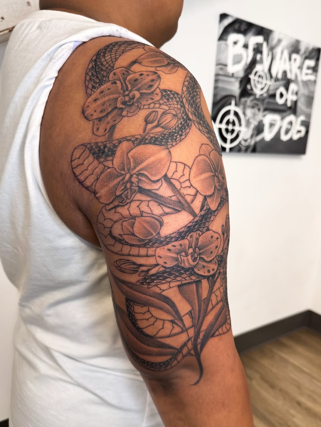 Tattoo by @nudylicioustattoos — black_and_grey, illustrative