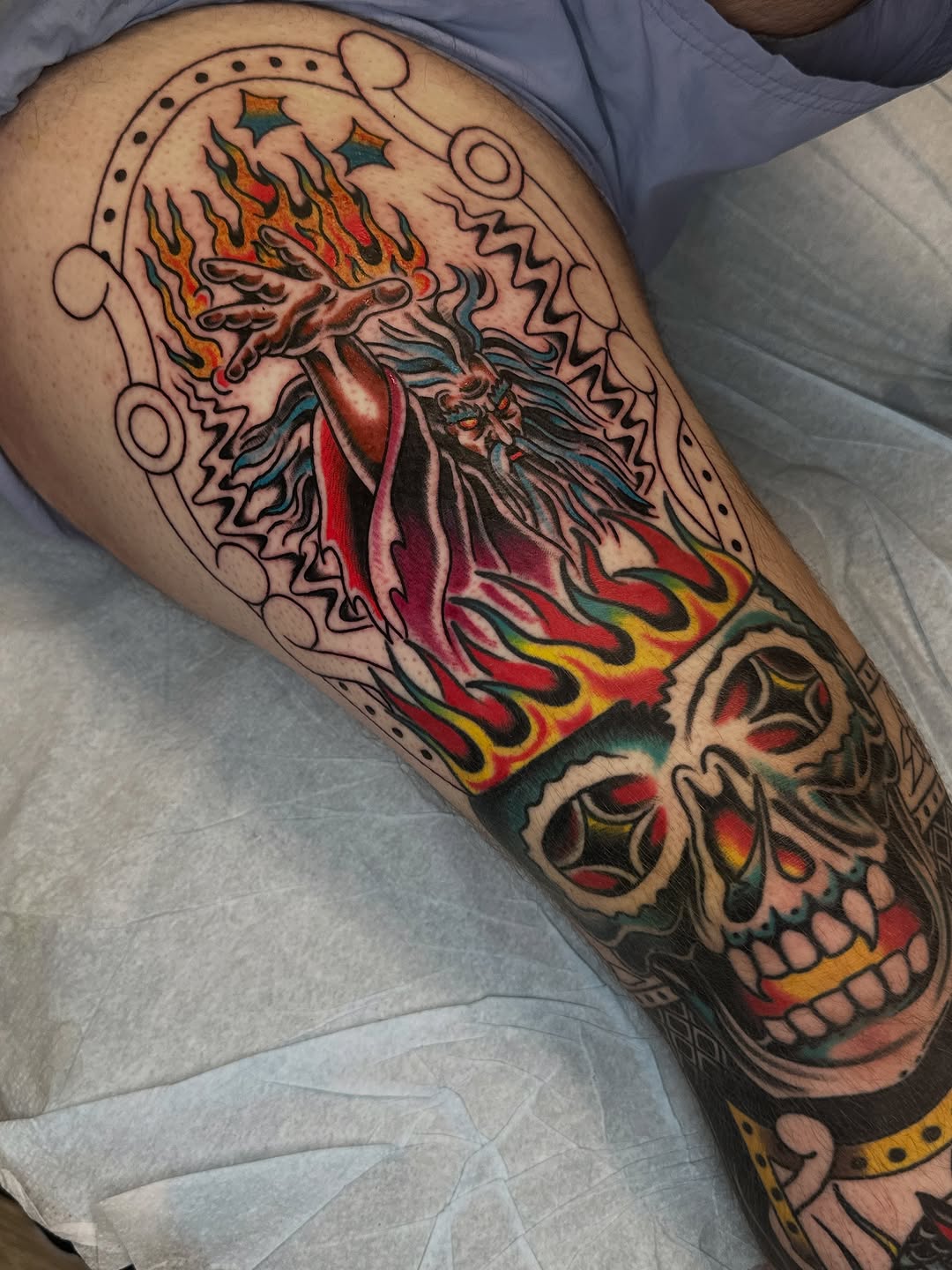 Tattoo by @spenceytattoos — american_traditional, illustrative