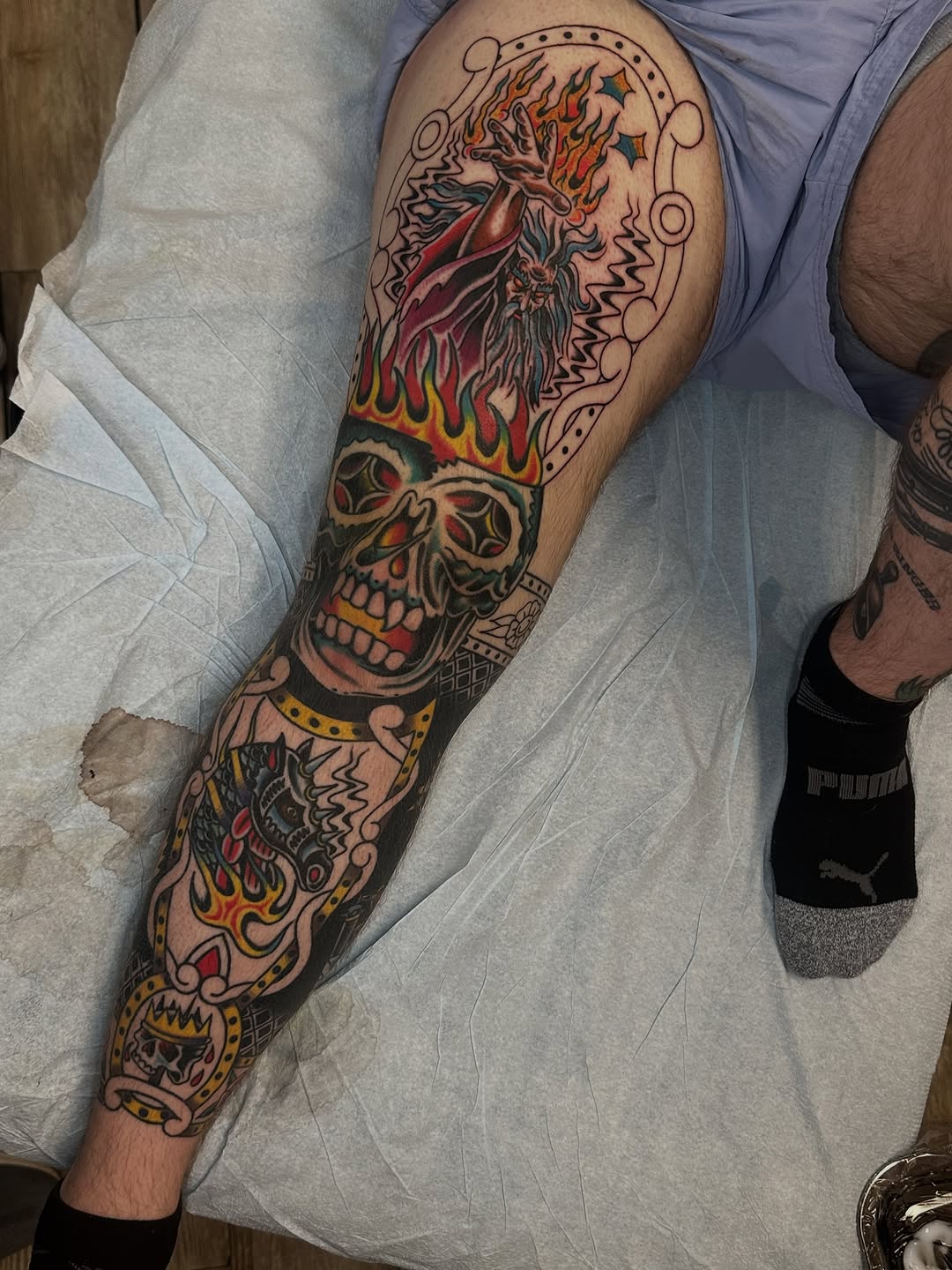 Tattoo by @spenceytattoos — american_traditional, illustrative