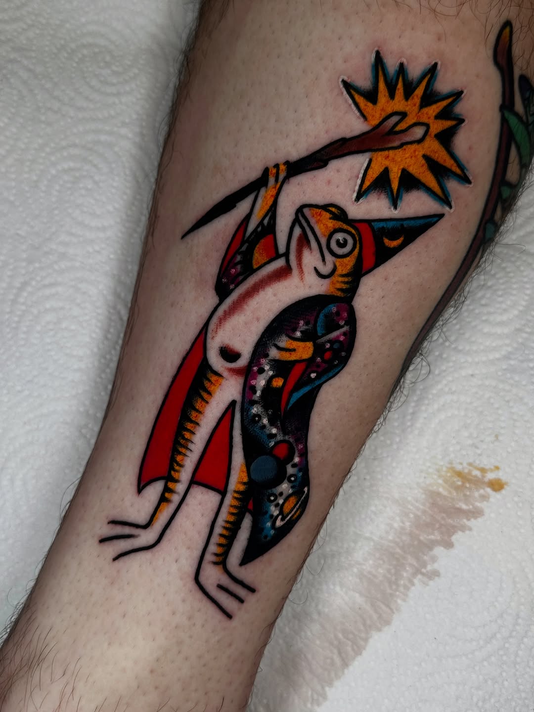 Tattoo by @spenceytattoos — american_traditional, illustrative