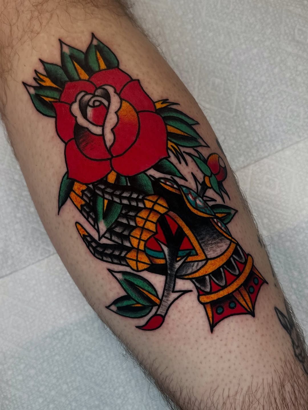 Tattoo by @spenceytattoos — american_traditional, illustrative