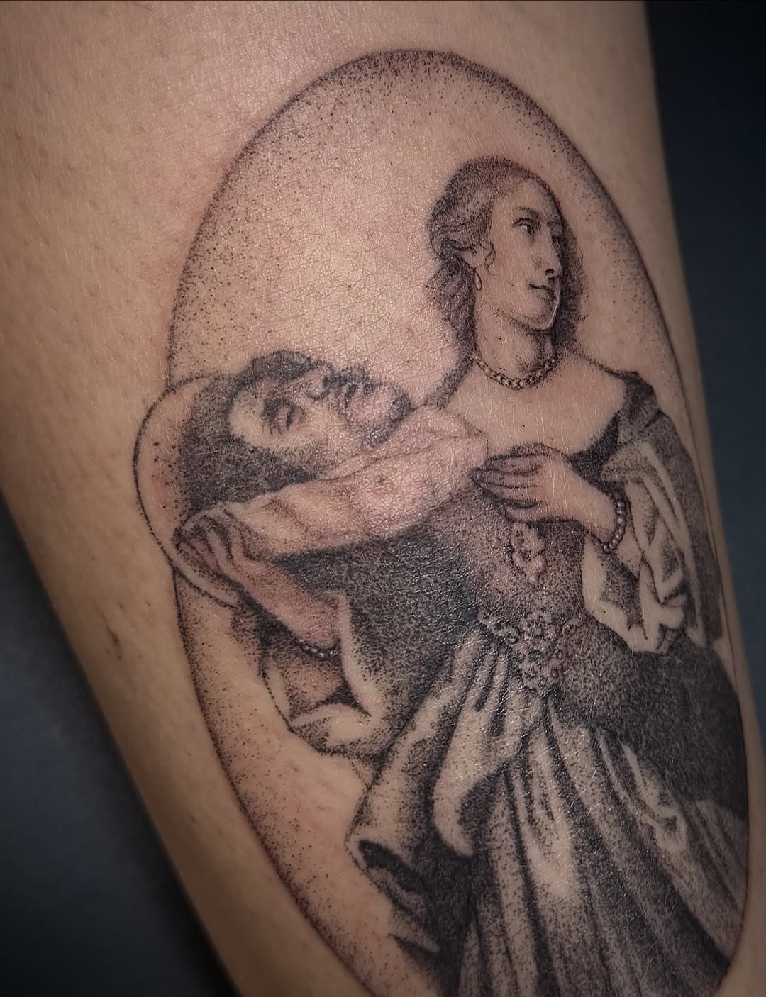 Tattoo by @tinkedtattoo — realism, black_and_grey