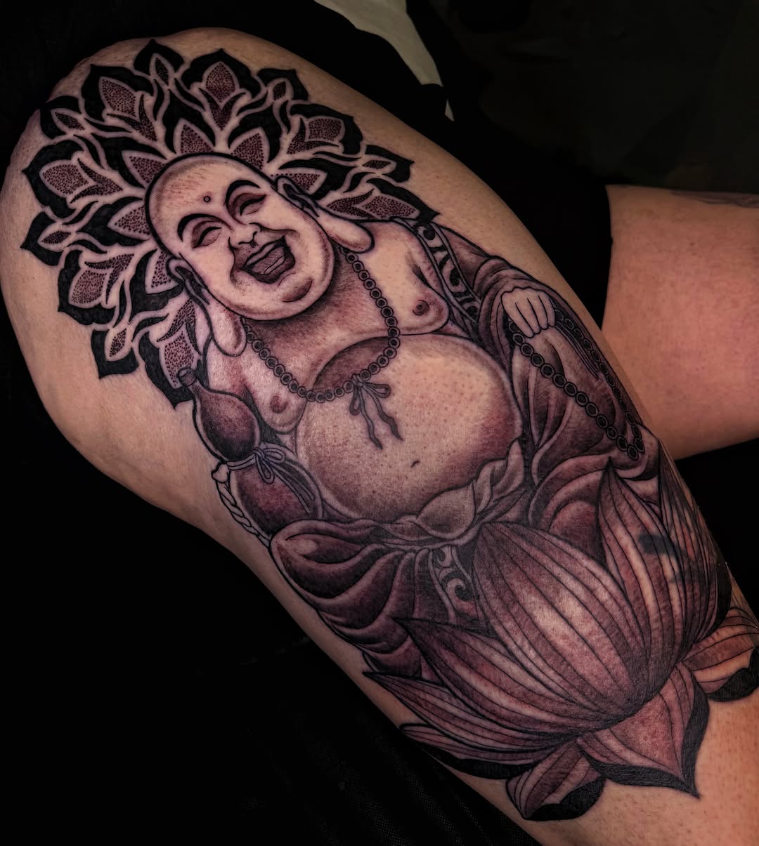 Tattoo by @melissaa_lotuss — black_and_grey, realism