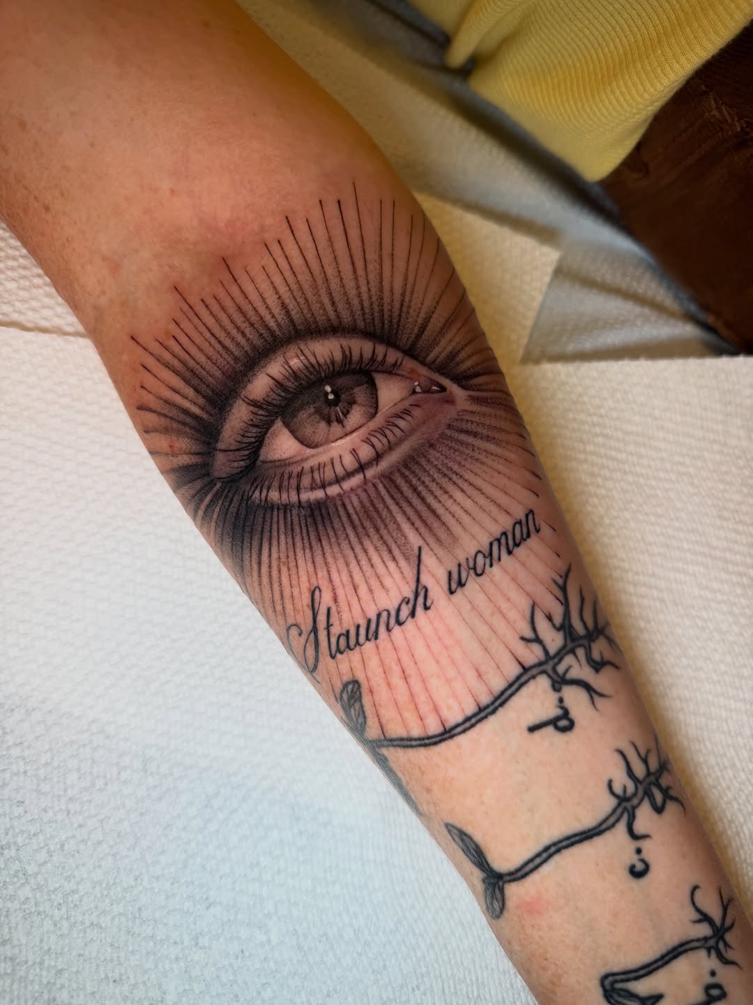 Tattoo by @virginiaswampwitch — realism, lettering_script