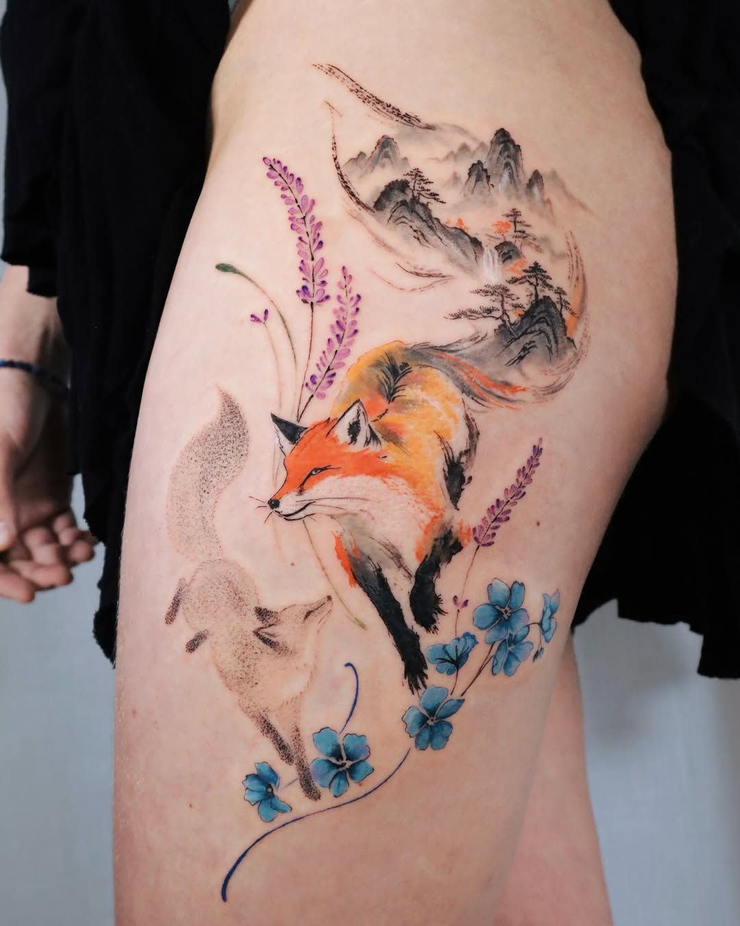 Tattoo by @sylvia.ink.journal — watercolor