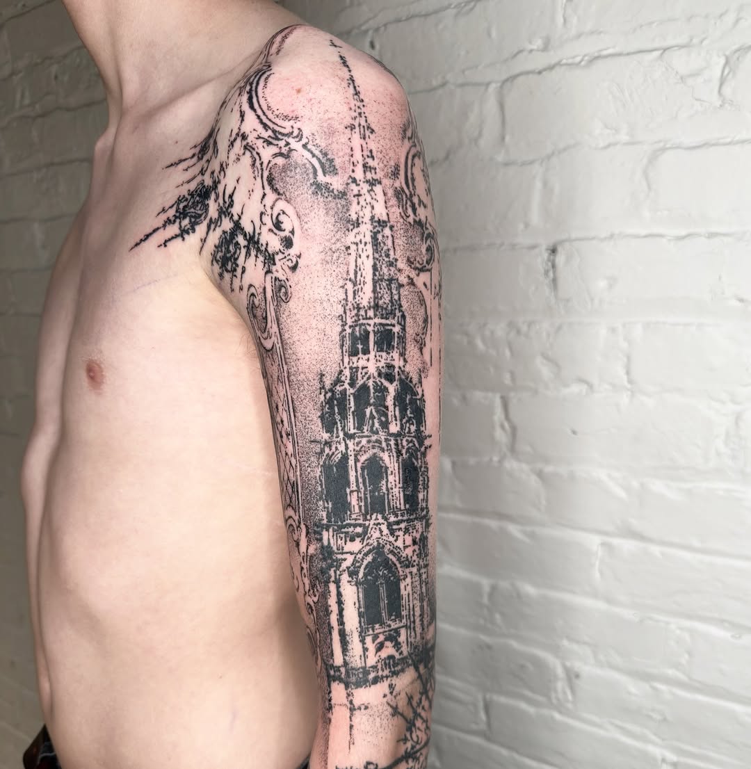 Tattoo by @macbeth_art — blackwork