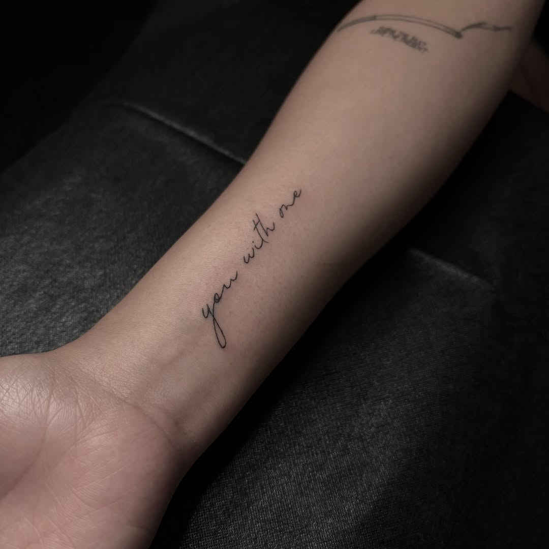 Tattoo by @love222tattoo — fine_line, lettering_script