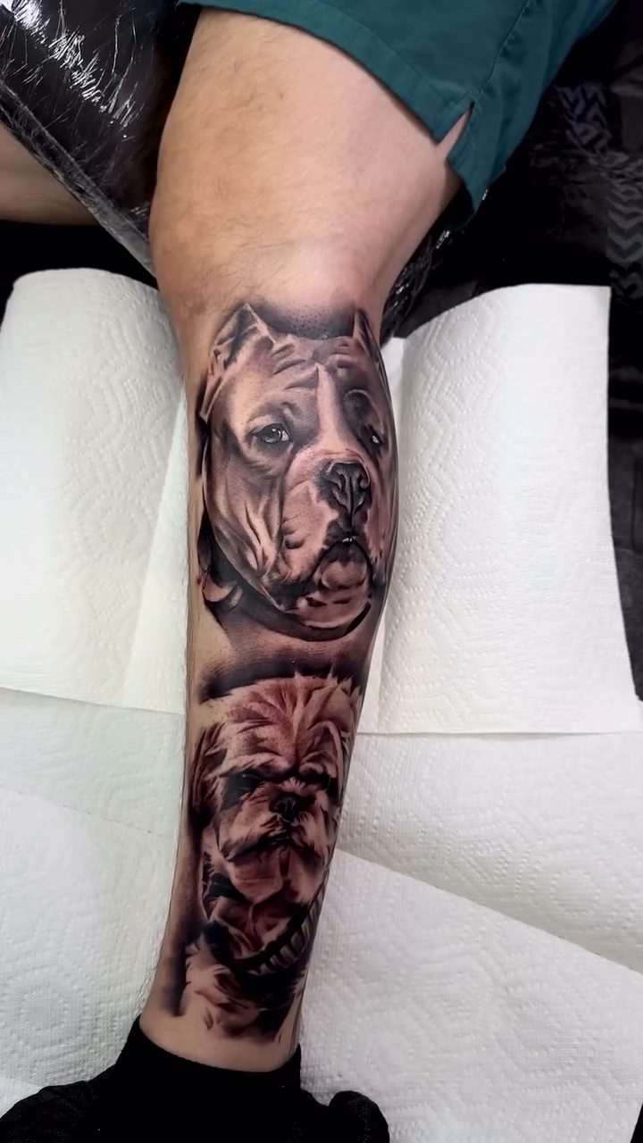 Tattoo by @alinas_tattoos — realism, black_and_grey