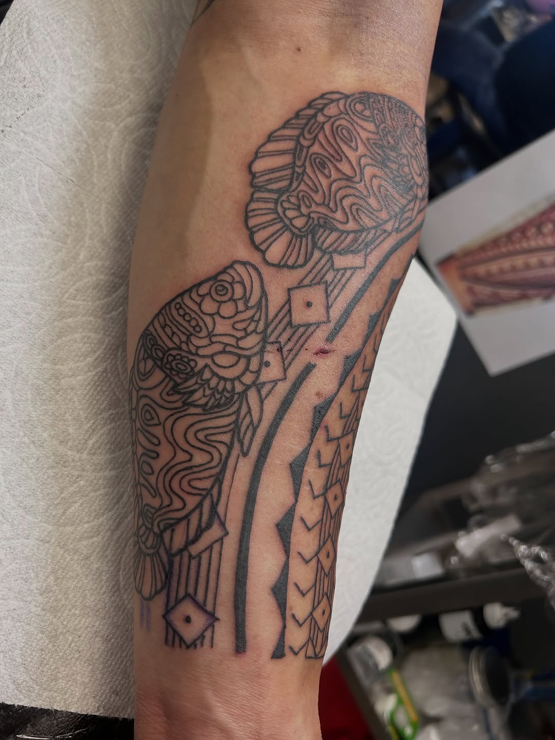 Tattoo by @fionatattooos โ blackwork, geometric