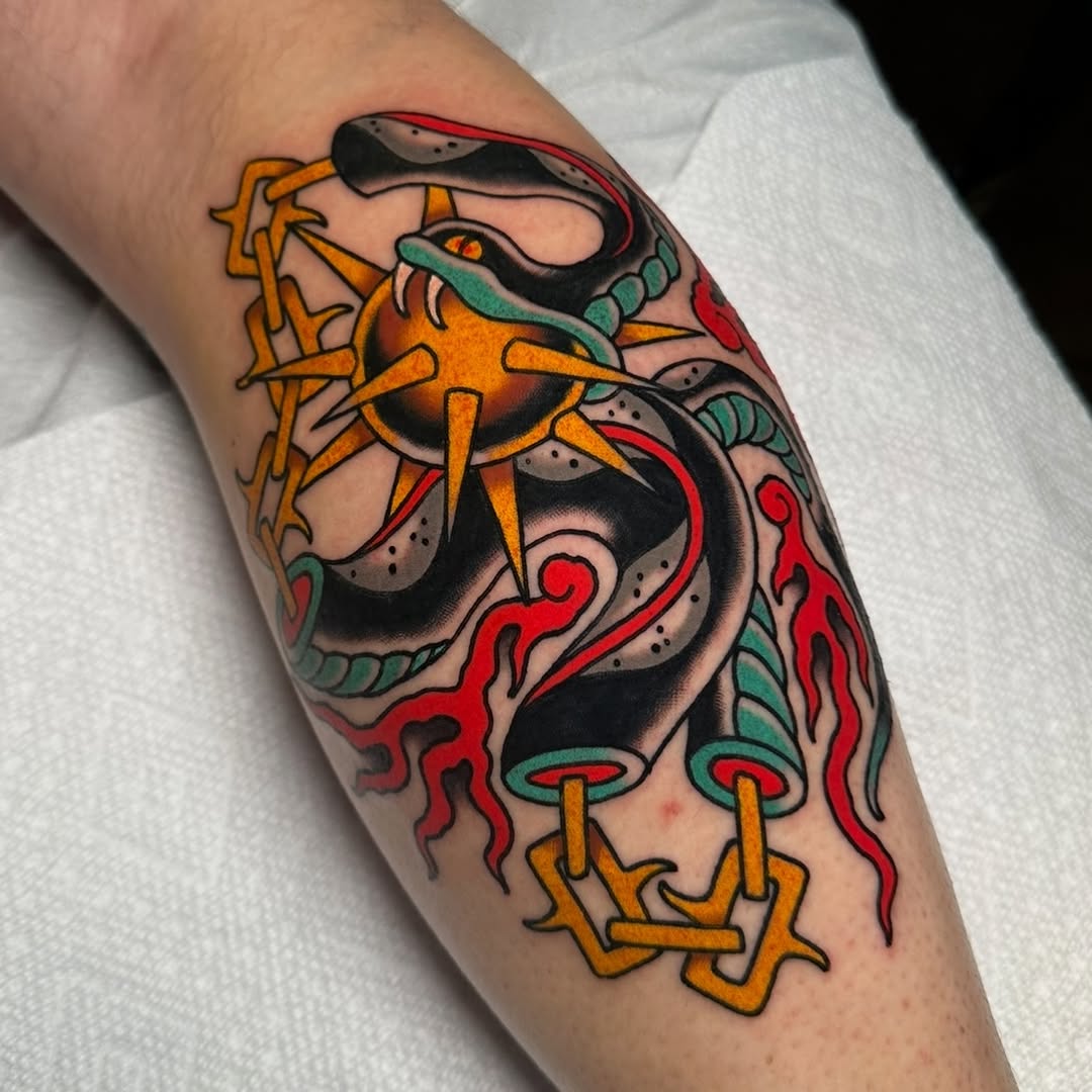 Tattoo by @schyleramestattoo β american_traditional, illustrative