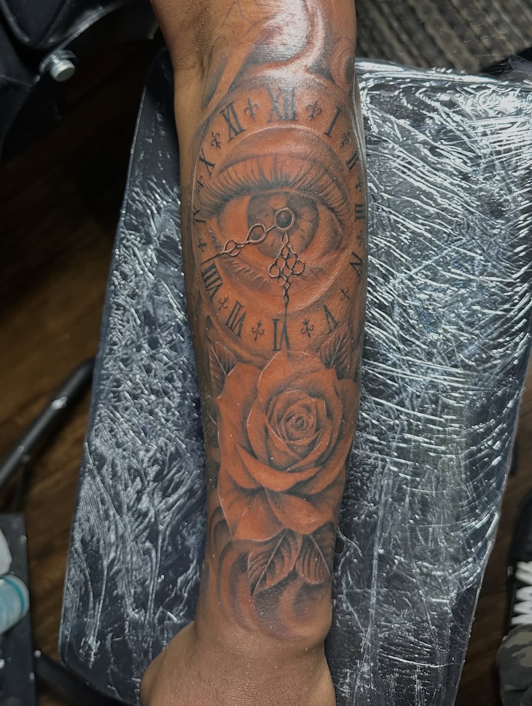 Tattoo by @chrisdoestattoos — realism, black_and_grey