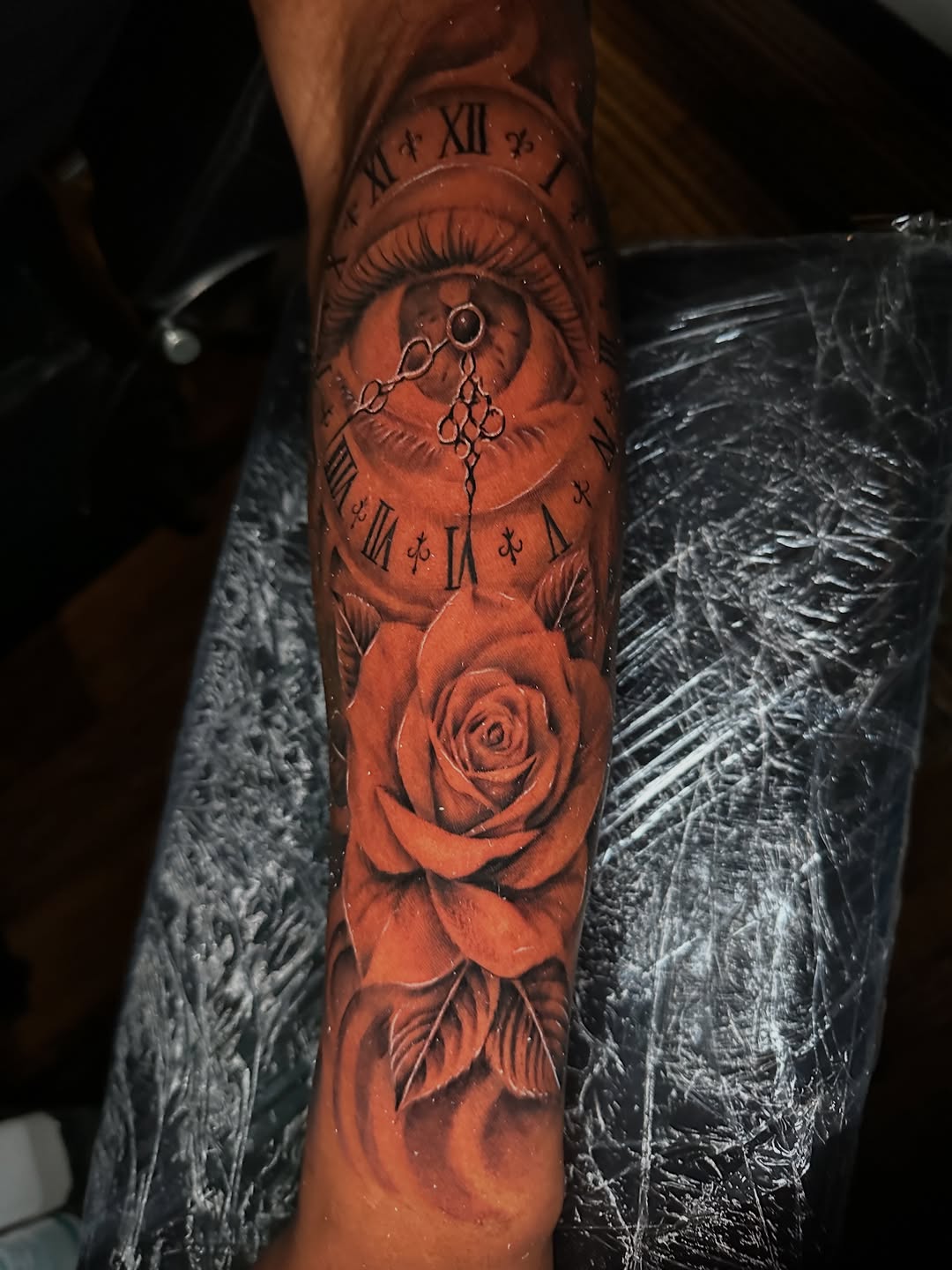 Tattoo by @chrisdoestattoos — realism, black_and_grey
