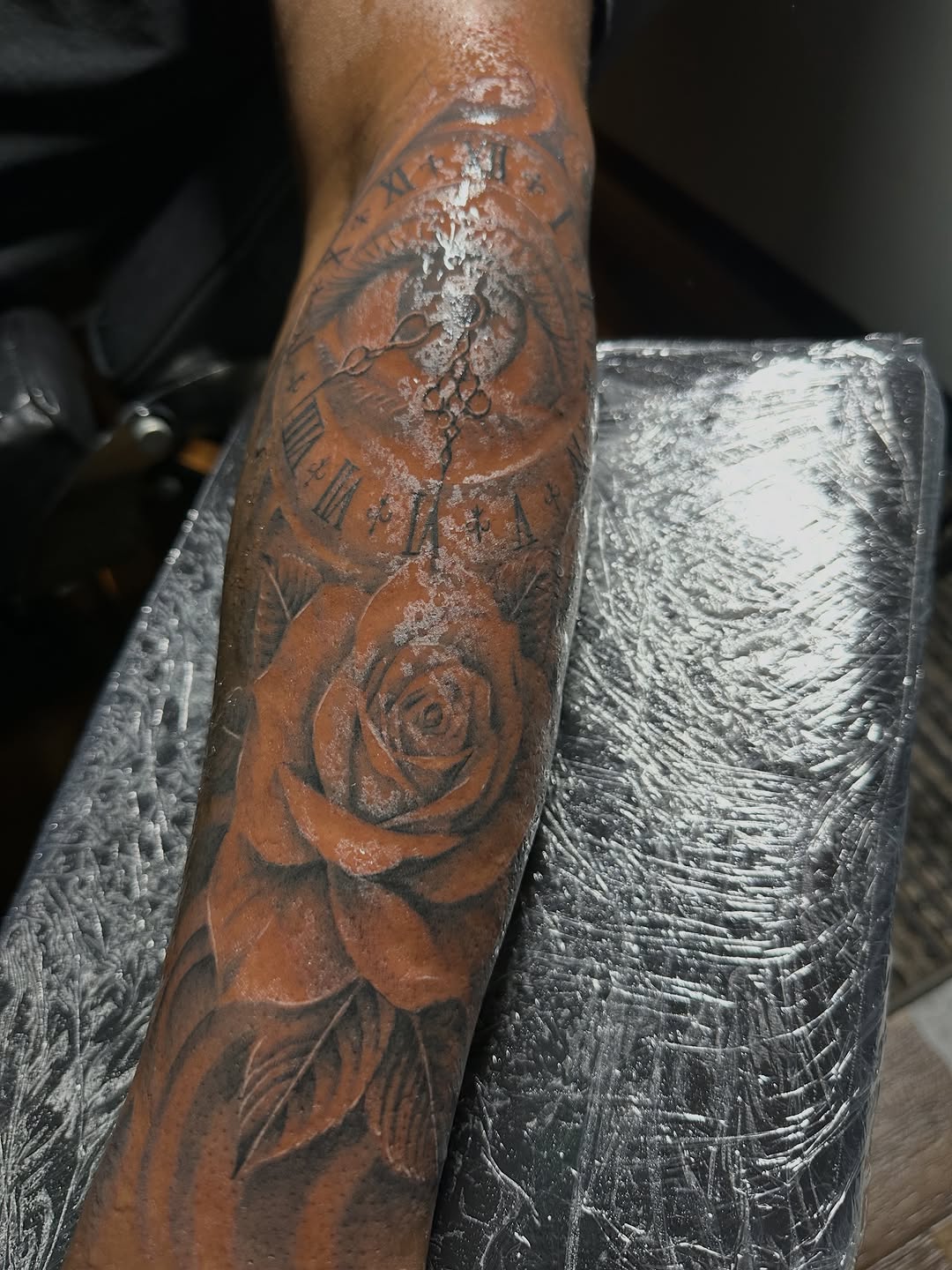 Tattoo by @chrisdoestattoos — realism, black_and_grey