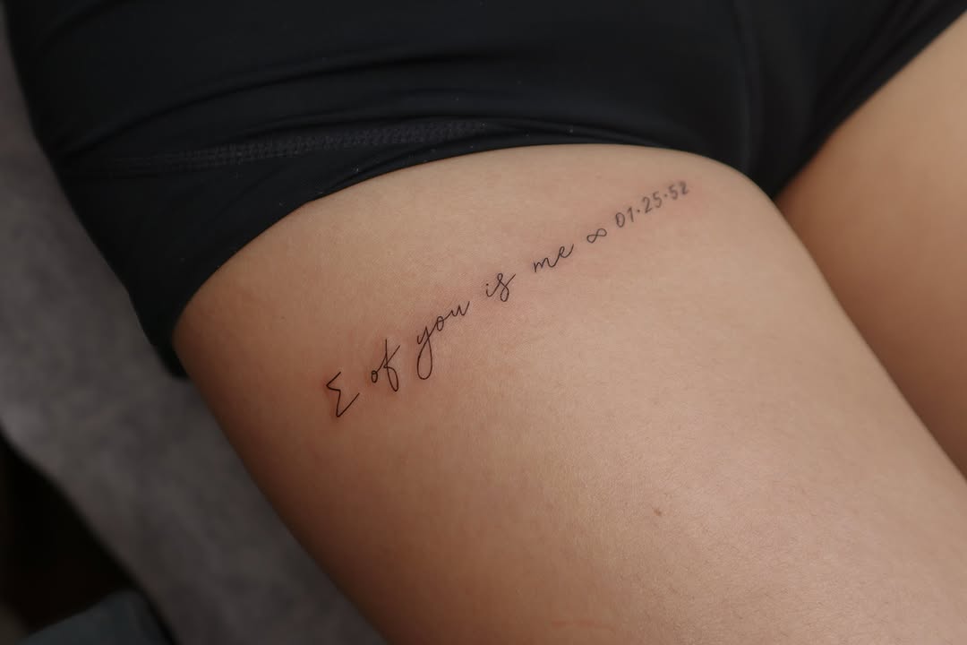 Tattoo by @lunar.tattoo.nyc β lettering_script, fine_line
