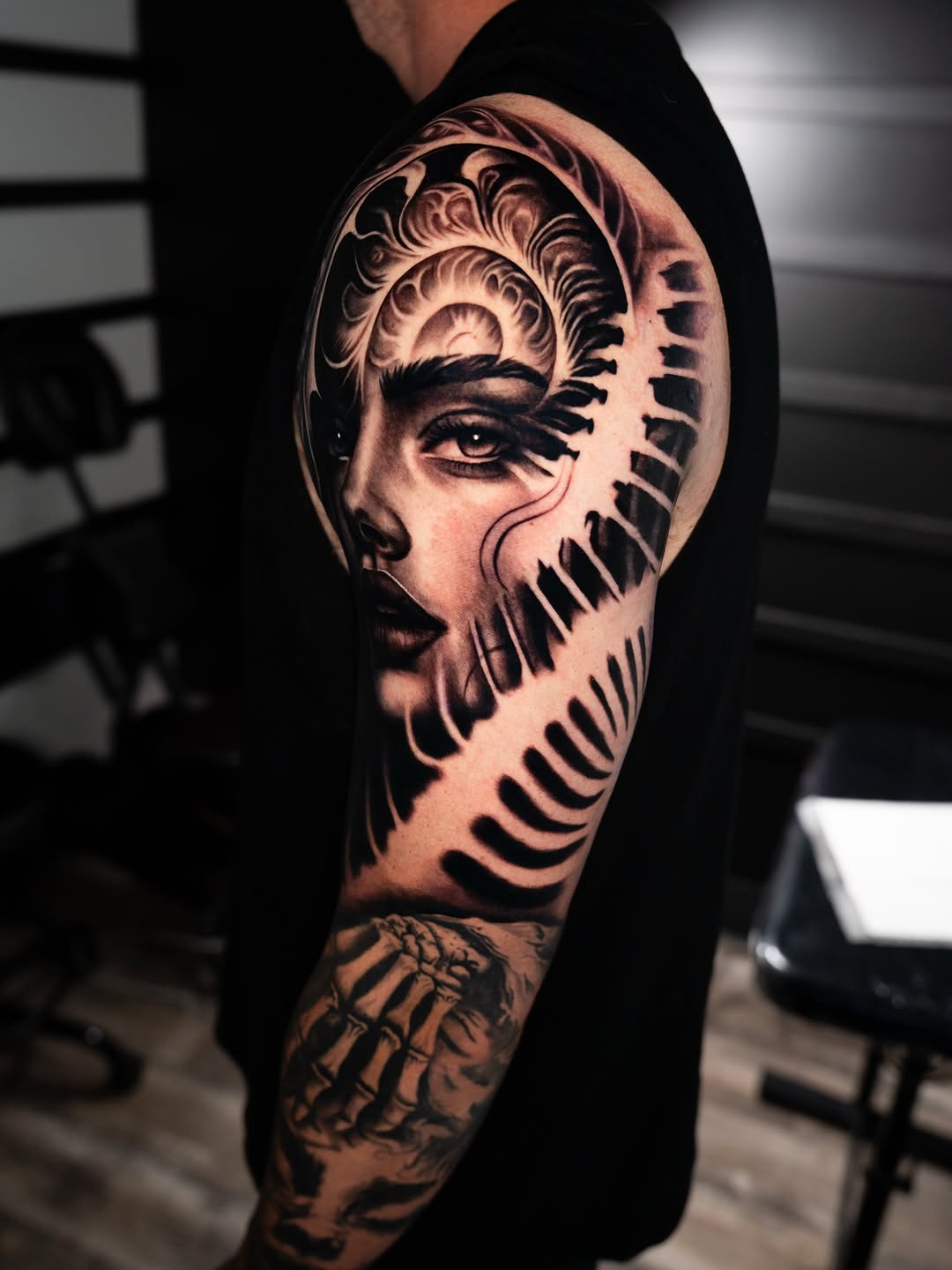 Tattoo by @mckenna_tattoo — realism, black_and_grey