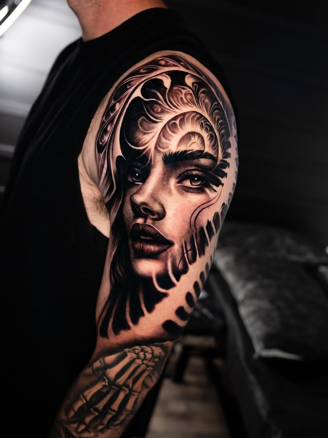 Tattoo by @mckenna_tattoo — realism, black_and_grey
