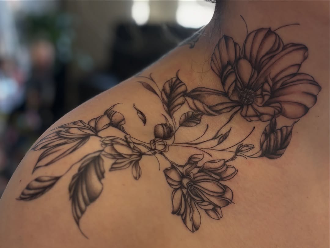 Tattoo by @dahl_house_art — black_and_grey, fine_line