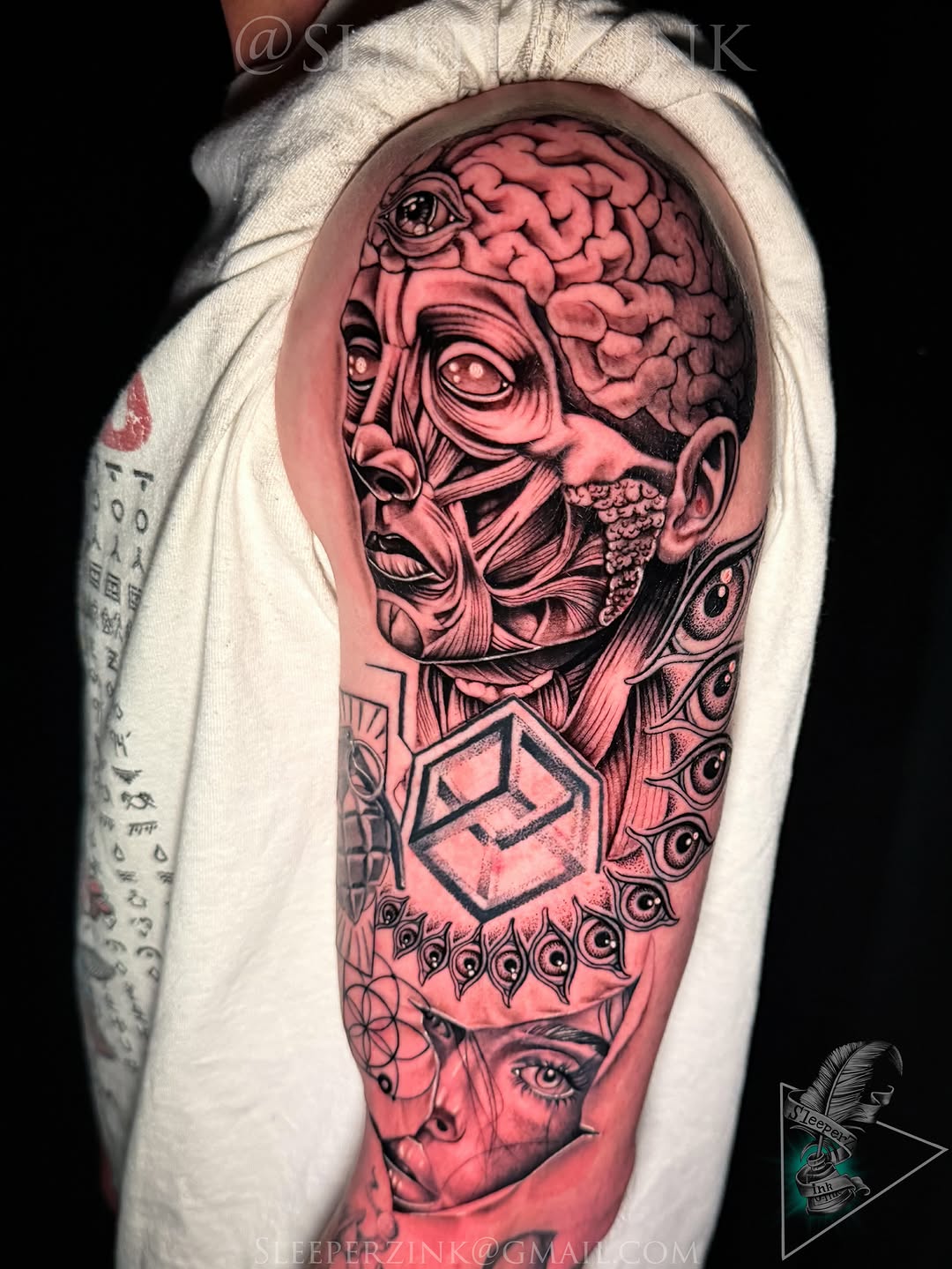 Tattoo by @sleeperzink — dark_realism, surrealism