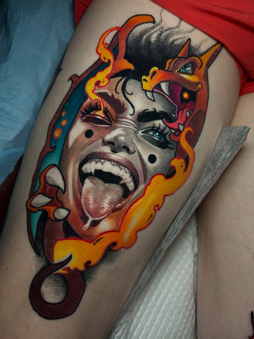 Tattoo by @teamrockettattoo — new_school, realism