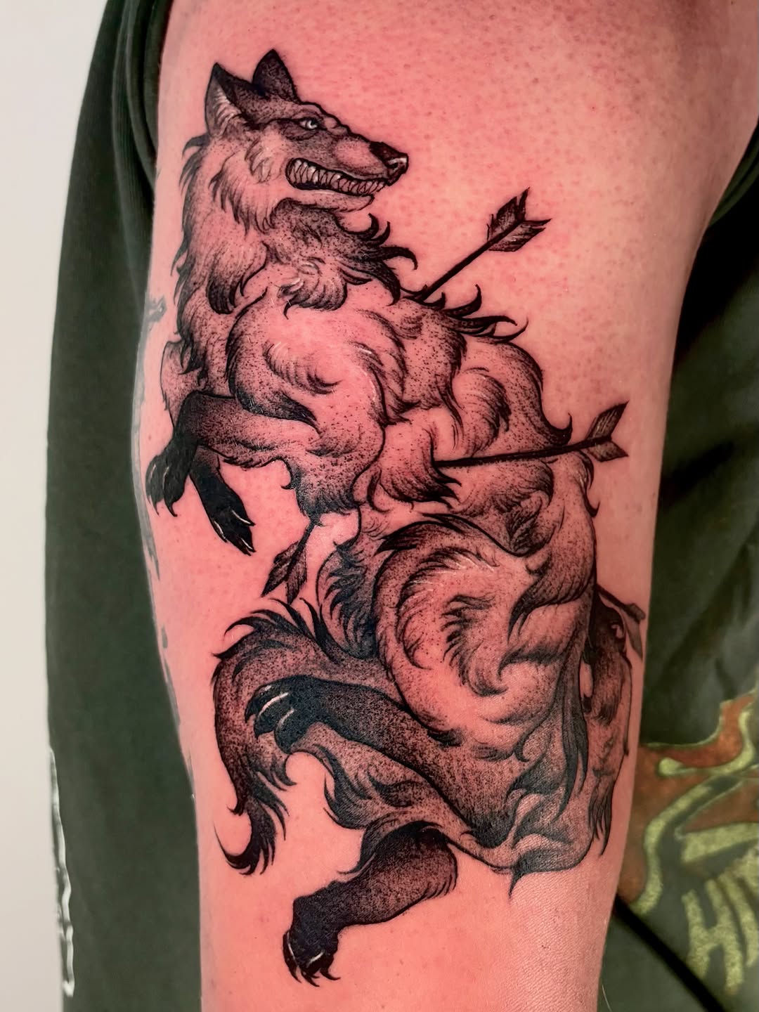 Tattoo by @juuls.ink — illustrative, dark_realism