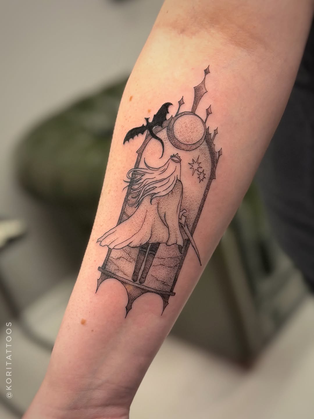 Tattoo by @koritattoos — dotwork
