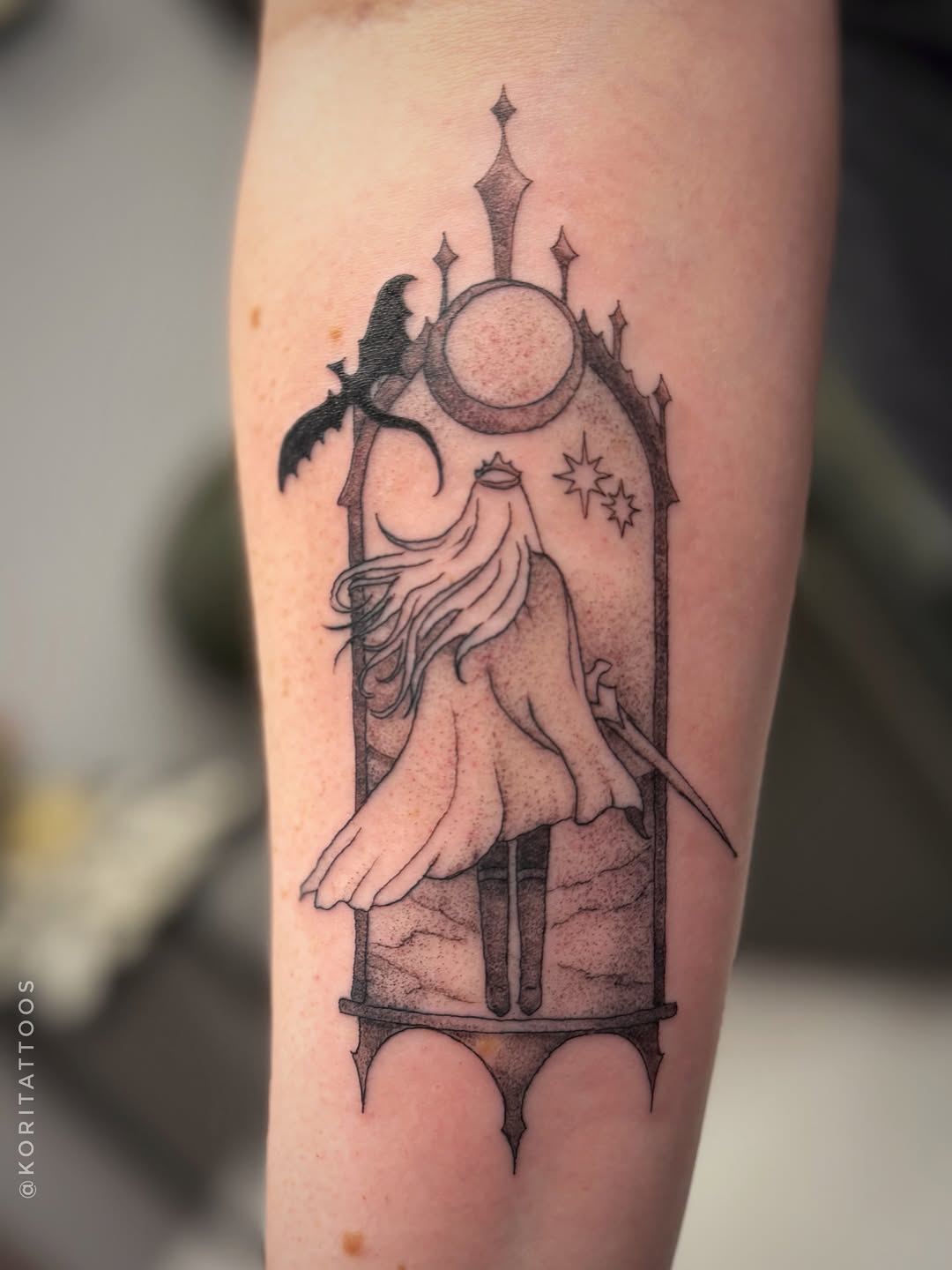 Tattoo by @koritattoos — black_and_grey