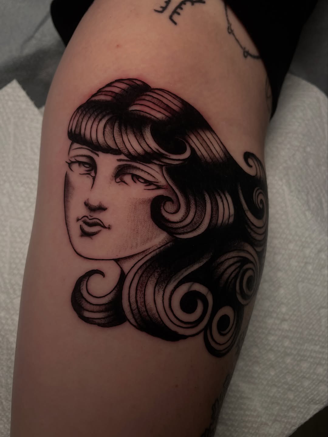 Tattoo by @miramtattoo — black_and_grey, chicano