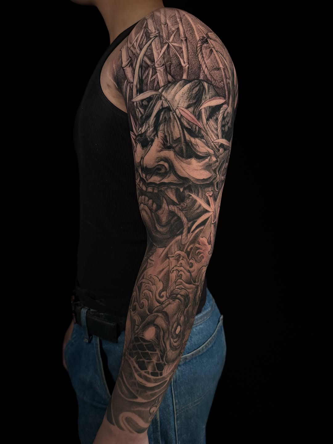 Tattoo by @vincelau.tattoos โ japanese_irezumi, black_and_grey
