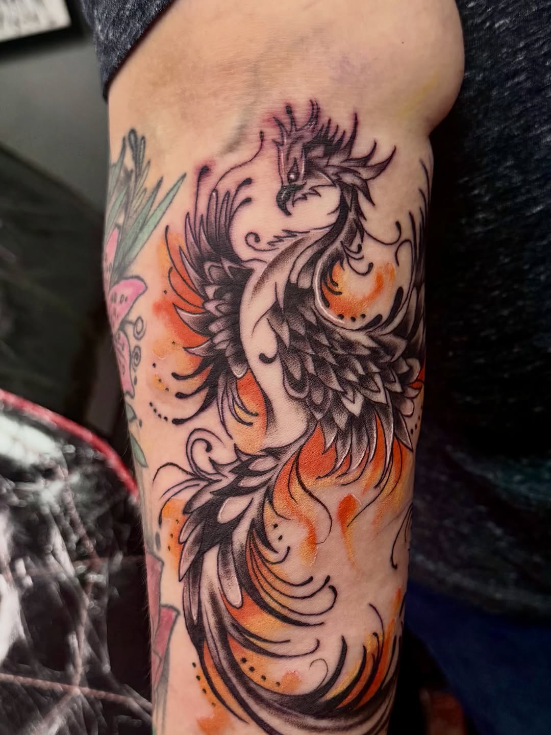 Tattoo by @jjkronauer โ watercolor