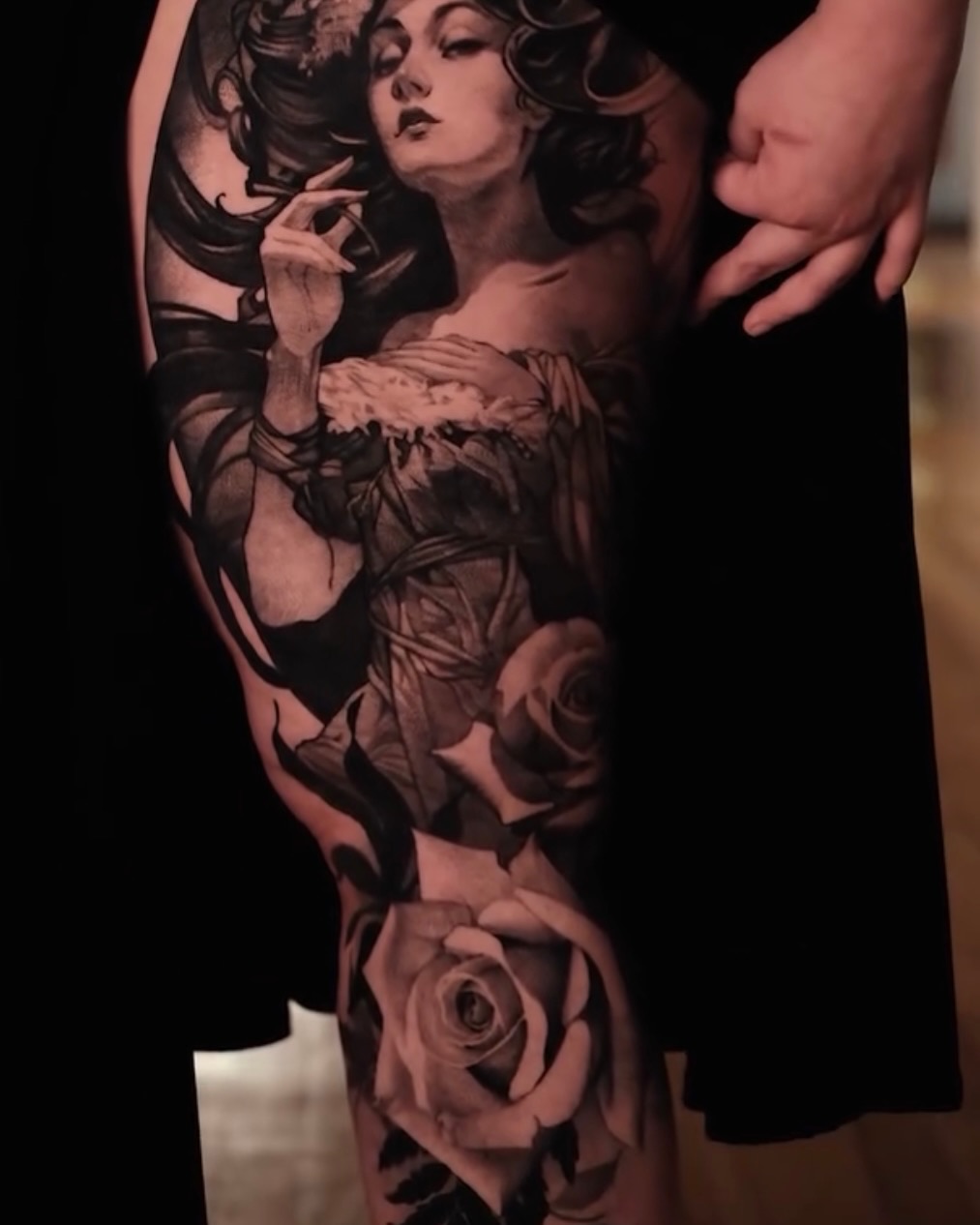 Tattoo by @tehyamaxwell — realism, black_and_grey